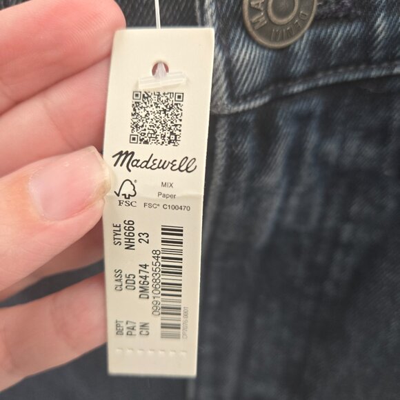 Madewell The Dad Jean Dark Blue Low Rise Jeans Waist 23 - Picture 2 of 10